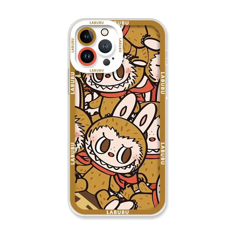 iPhoneアクセサリー POP MART LABUBU iPhone15 promax LABUBU Phone Case: Pop Mart Style With Hook - Etsy