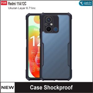 Case Redmi 12c/11a Hardcase Shockproof Transparan Camera Protect