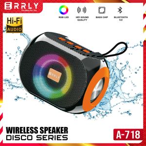 Speaker Bluetooth Portable ERRLY A718 LED RGB Light Speker Wireless Lampu Disco SuperBass TWS 2 in 1