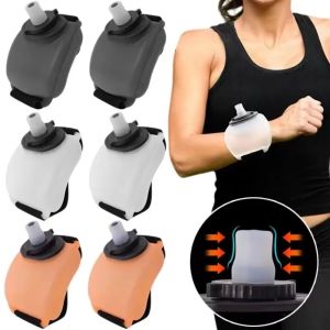 GK1AO Mini Wrist Water Bottle Leakproof Soft Sticker Paste Portable Water Cup Fitness 200ml Wrist Water Cup Running