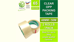 Super Thick Clear Opp Packing Tape (Heavy Duty) 48mm x 50m x 65mic (2 ROLLS) SB302