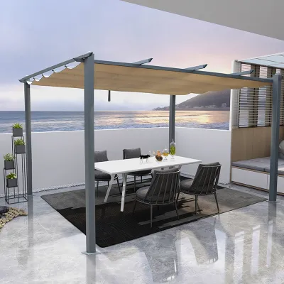 Outdoor Sunshade Outdoor Aluminum Alloy Gazebo Relax Tent 3Mx3M