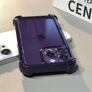 Crashstar vỏ điện thoại chống sốc TPU mềm trong suốt dày góc cho iPhone 17 16 15 14 13 12 11 Pro Max Air 16e XR XS Max 8 7 6 6S Plus + SE 2020 Vỏ bọc Ốp điện thoại trong suốt đơn giản có bọc hoàn toàn bảo vệ máy ảnh ống kính