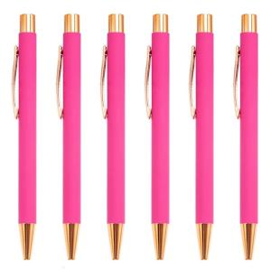 6x Ballpoint Pen 1.0mm Retractable Ballpoint Pen Rollerball Pen Smooth Writing Pen Stationery School Office Supplies
