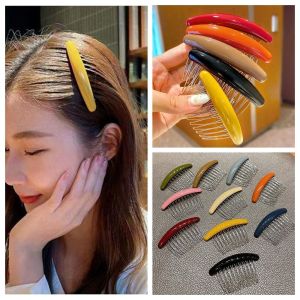 YOCKY Candy Color Hair Clip Hair Comb Hairpin Side Clip Hair Comb Broken Hair Clip Simple Styling Tools Hair Comb Clip Girl