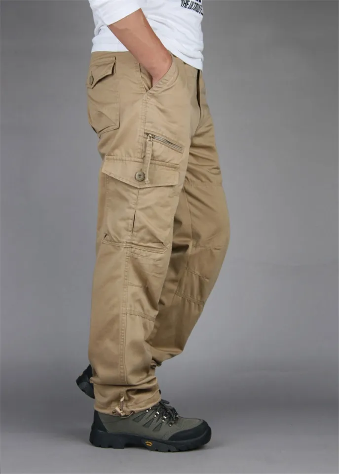 Mens Cargo Pants Khaki Military Men Trousers Cotton Tactical Pants Army  Pantalon