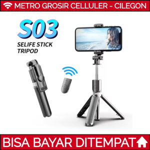 S03 Wireless Tripod Bluetooth Konten Selfie Stick 3in1