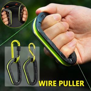 SEKINEW Non-Slip Design Carbon Bottom Cable Puller Line Protection Portable Design Fishing Line Pullers Antislip Wear Resist Sea Fishing Wire Puller Sea Fishing