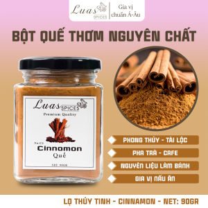 Bột Quế - Cinnamon - Lọ thủy tinh 200ml - Gia vị chuẩn Á Âu