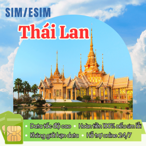 Sim/eSIM Du Lịch Thái Lan Toàn Diện Kết Nối Mạng Xã Hội Data 4G/5G Dùng Ngay Khi Hạ Cánh | FREESHIP - CHƯA KÍCH HOẠT