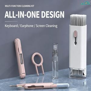 [OKLIFE. SG]Portable All In One Keyboard Earphone Cleaning Brush Set Multi Function Cleaner Tool for Laptop Screen
