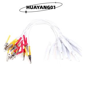 HUAYANG01 [HOT FASHION] เครื่องมือรักษาด้วยการฝังเข็มแบบอิเล็กทรอนิกส์สายคลิปจระเข้12ชิ้น เซ็ต
