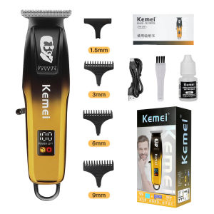 KEMEI USB Rechargeable Electric Hair Clipper KM-709A LCD Display Shaver Machine Professional Hair Trimmer