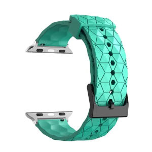 Silicone Strap for apple watch Ultra 3 2 Band 11 49mm 46mm 45mm 44mm 41mm 40mm 42mm 38mm Football Pattern Bracelet for iWatch Series 11 10 9 8 7 SE3 6 5 4