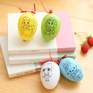 DIY Handmade Painting Eggs Watercolor Paint Set Simulation Egg Toys Diy egg with color pen set