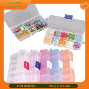 ❣️❣️❣️ Plastic 10 Slots Adjustable Jewelry Storage Box Case Craft Organizer Beads