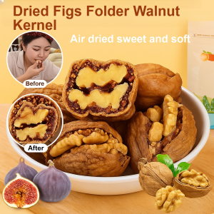 Dried Figs Folder Walnut Kernel  No Additives Delicious Walnut Snacks Candied Dried Fruit
