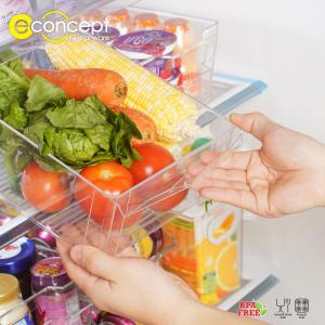Elianware E-Concept BPA FREE Multipurpose Storage Wide Tray Fridge & Freezer Organizer