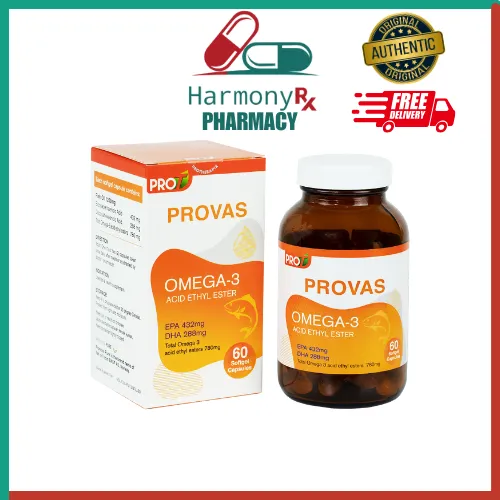[Ready Stock] PROVAS Omega-3 Fish Oil DHA EPA (60 Soft-gel Capsules ...