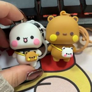TGRYTYT Động vật Móc khóa hình gấu trúc Bubu DUDU Hoạt hình Dễ thương  dây chuyền gấu trúc yier Dễ thương Ngọt ngào Móc chìa khóa Bubu DUDU hoạt hình dễ thương