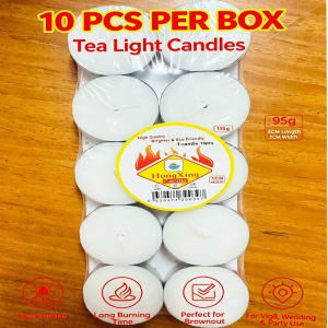 10PCS per box tea candles unscented long‑burning tealight candles in aluminum cup emergency brownout candle for home power outage vigil wedding party decoration