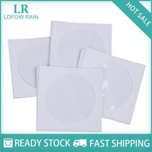LF Wholesale✨Flash Sale ✨ Envelopes Storage Clear Window Case Flap White Folded Paper Bag 10 50PCS 12.5CM CD DVD Disc Paper Sleeves