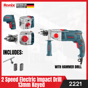Ronix 2221 2 Speed Electric Impact Drill 13mm Keyed