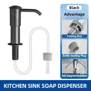 Kitchen Sink Soap Dispenser Heavy Duty Liquid Pump With Storage Rack Premium Dishwashing Organizer Space Saver Countertop