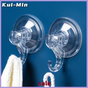 Kui-Min Large Clear Reusable Heavy Duty Wreath Hanger Suction Cup 22 Lb Strong Window Suction Cup Hooks Bathroom Hooks