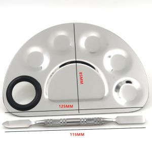 Khay pha màu trang điểm trộn kem nền/ phấn mắt/ son môi có que trộn kèm cây -NIEVE