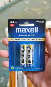 Vỉ 2 viên pin tiểu AA 1.5V Maxell Alkaline chính hãng dùng cho remote đồ chơi đồng hồ