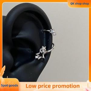 ✨QK shop✨ 1PC Star Surround Planet Spiral Ear Bone Nail For Women New Fashion Silver Color Earrings Accessories