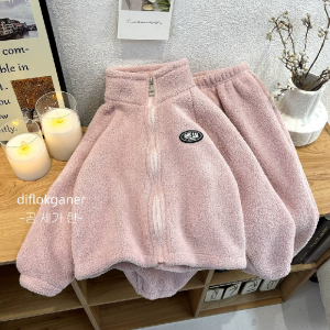 Girls Fleece Sets Autumn Spring Kids Cardigan Coats+Pants 2Pcs Suits Baby Long Sleeve Outfits Children Clothing 1-8 Years