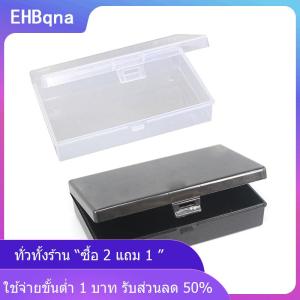[COD] EHBqna KITCHEN กล่องเก็บพลาสติกโปร่งใสสี่เหลี่ยมผืนผ้า Organizer สติ๊กเกอร์กล่องเดสก์ท็อปภาชนะ Snap กันฝุ่นทนทานเก็บเครื่องประดับ