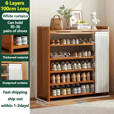 hoe Cabinet Shoe Rack Simple Shoe Shelf Home Bedroom Door Shoe Rack Entrance 7-layer Shoe Cabinet Box Indoor Large Capacity Storage