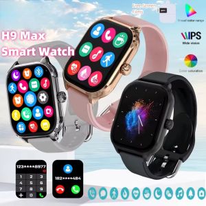 2025 Origina H9 Max Smart watch Dial To Answer Calls Calorie Tracking Heart Rate Blood Oxygen Monitoring Bluetooth Fitness