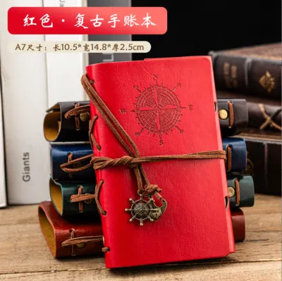 Buku Catatan Pirate Tali Bajak Laut Retro Kulit PU A5 Buku Catatan Kertas Kraft A7 / Buku Diary Notebook Buku Tulis Notepad Notebook Hadiah Giftbag Buku Harian