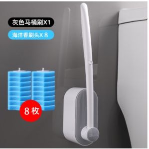 New Version - Disposable Toilet Bowl Cleaner Brush - Wall Mounted Toilet Wand Kit [a Storage Caddy Included]
