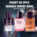 PAKET 3PCS Miniso Parfum Pria Dan Wanita 35ML Eau De Parfume Wangi Tahan Lama - Inspired Parfum. 