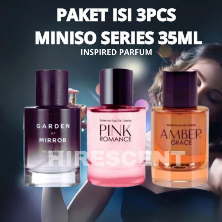 PAKET 3PCS Miniso Parfum Pria Dan Wanita 35ML Eau De Parfume Wangi Tahan Lama - Inspired Parfum