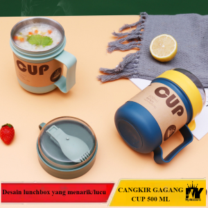 Cangkir sup Tahan Panas Lunch Box Tetap hangat Kotak Makan Bekal Sup