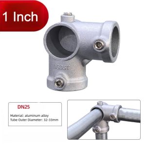 K7SEQ 1\2/3\4"/1 Pipe Fitting Connector Aluminum Alloy Steel Fixed buckle Frame Fasteners  DIY Circular Pipe Connector Steel Tube Shelf