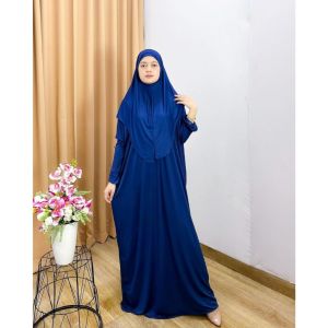 Terbaru Gamis Jersy Inara Set Hijab Gamis Muslim Lebara Motif Polos Premium Dress Korean Style
