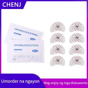 CHENJ 50PCS Each Bag 2439 White Foam Disposable ECG Electrode Pads Patch ECG EKG Accessories For Pediatric Patient Size