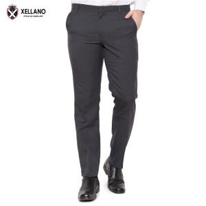 Celana Formal Kerja Pria Celana Panjang Kantor Model Slimfit Bahan Kain Atlas Abu 28-36
