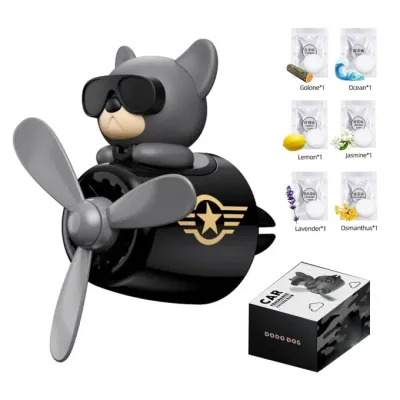 Snoopy Car Air Freshener Cute Pilot Rotating Propeller Outlet Fragrance Cover Auto Accessories Interior Perfume Diffuse