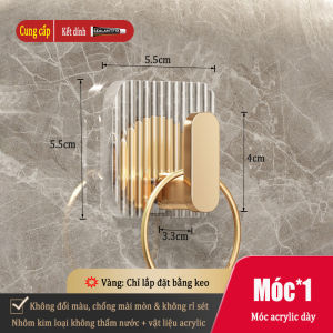 Móc Treo Đồ Dán Tường Bằng acrylic Nhẹ Không Để Lại Dấu Vết Sang Trọng Tiện Dụng Cho Nhà Tắm