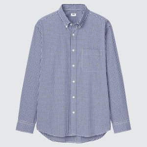 [Auth Uniqlo] Áo Sơ Mi Kẻ Sọc Cotton Mịn Dài Tay Nam - Tag Nhật
