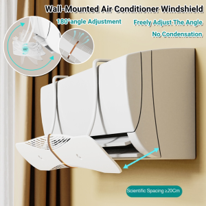 Wall-Mounted Air Conditioner Windshield Adjustable Prevent Direct Wind Air Baffle Block Universal Wind Shield Aircon Deflector 空调挡风板