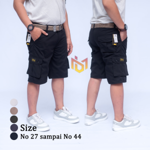 Celana Cargo Pendek Pria STUSSY Full Length Multifungsi Warna Solid Ukuran 27-44